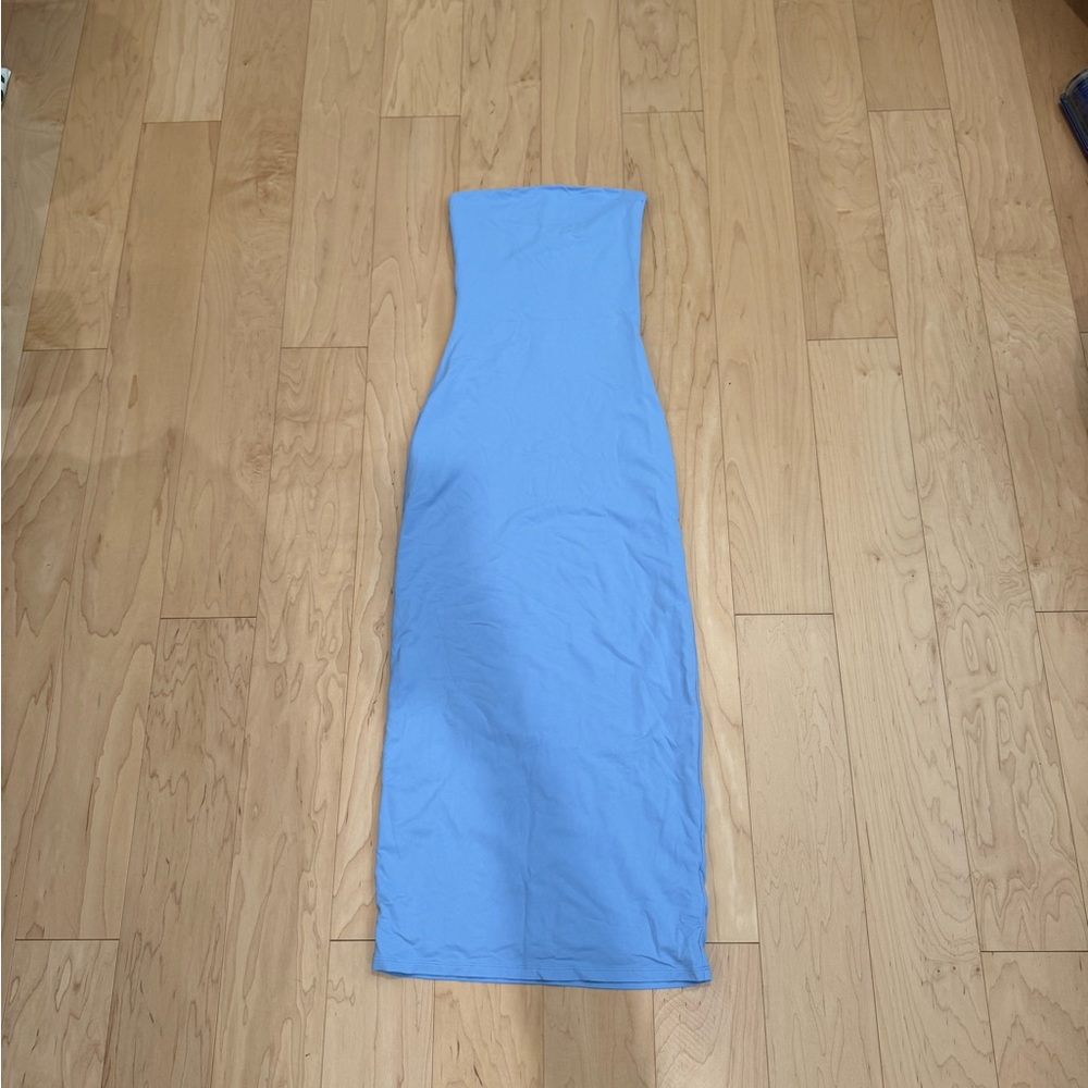 Aritzia Strapless Bodycon Dress in Light Blue